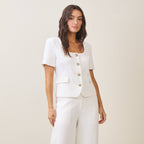 Lauren button top