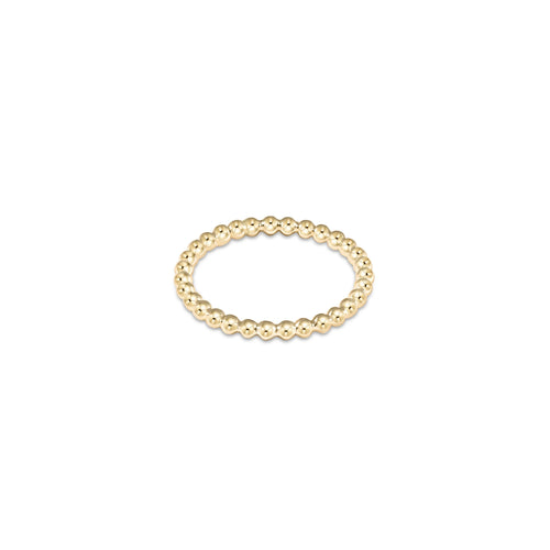 enewton gold 2mm bead ring - multiple sizes