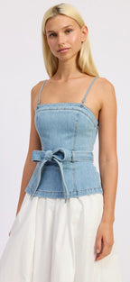Harlow denim midi dress