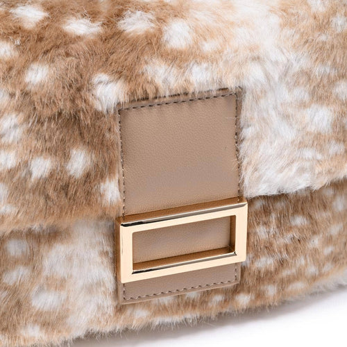 Beverly - Faux Fur Crossbody: Fawn Natural