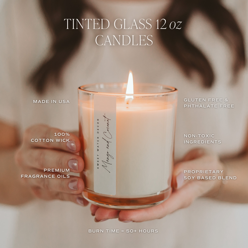 All over hearts 12 oz Soy Candle