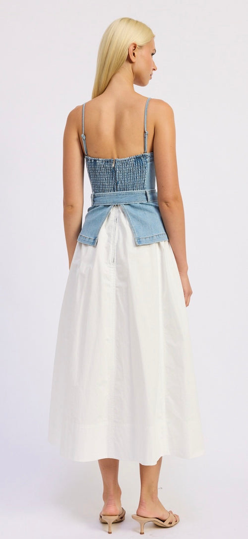 Harlow denim midi dress