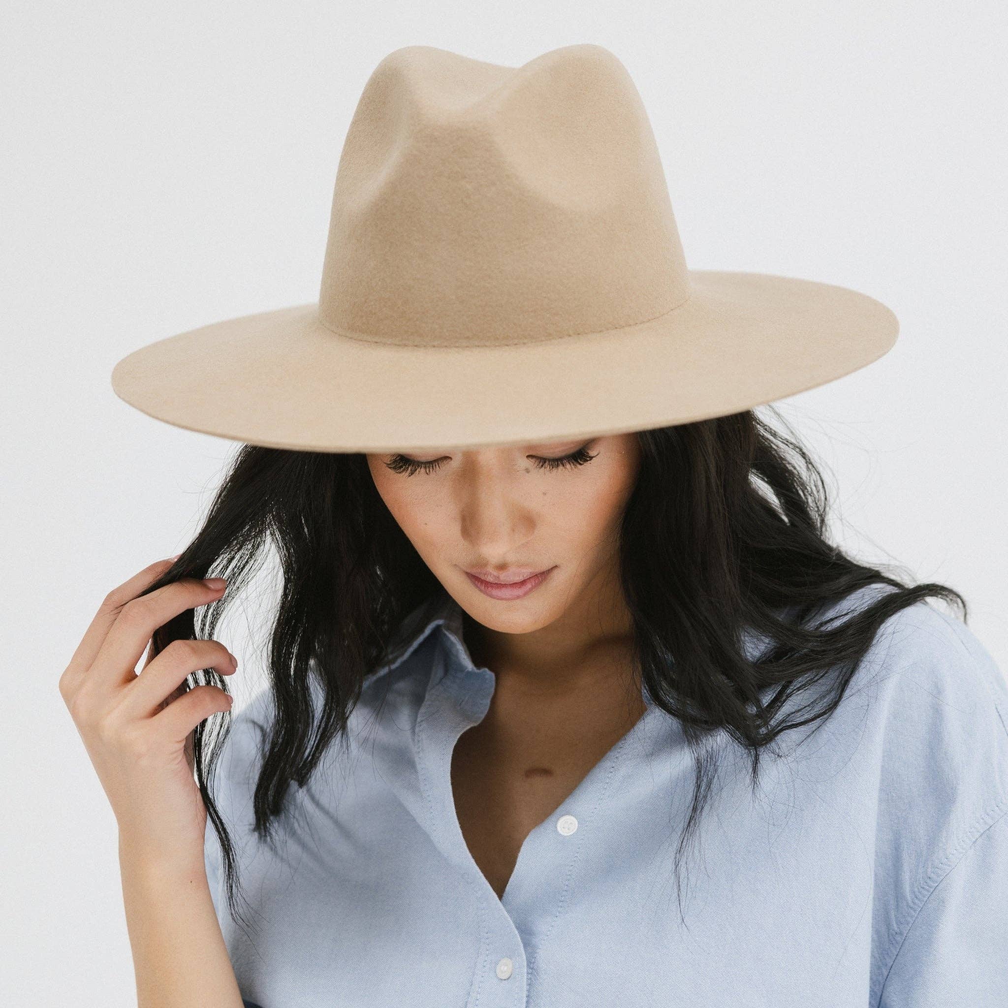 Emma Wide Brim Fedora: Tan – Shop Blonde Boutique