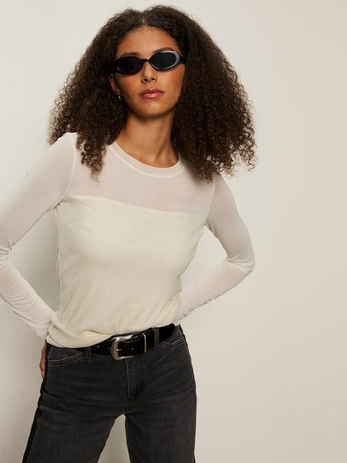 Sparkle mesh tee