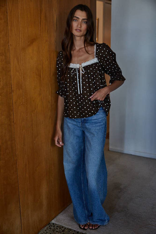 Maisie polka dot blouse