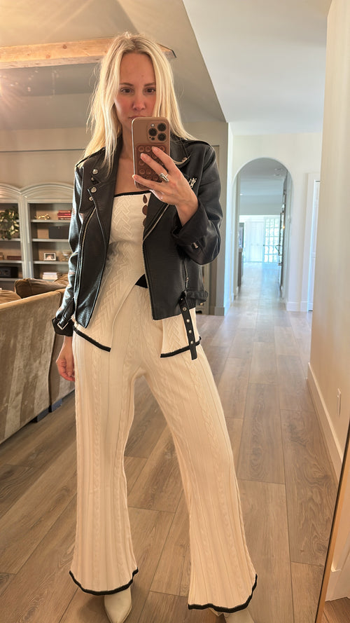 Abby strapless sweater top