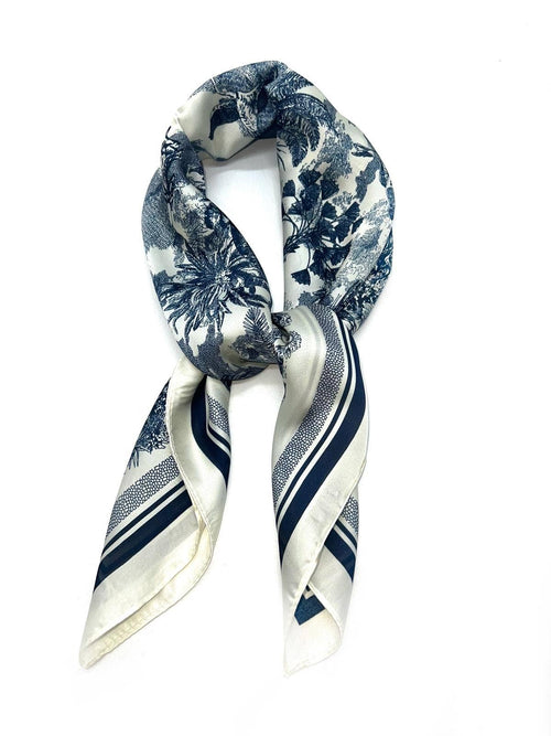 Jouy canvas silk scarf