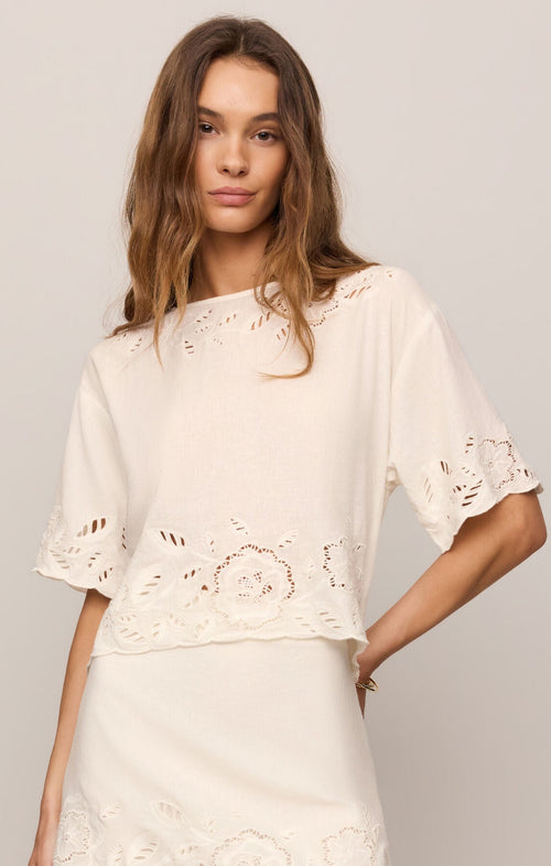 Daya embroidered top