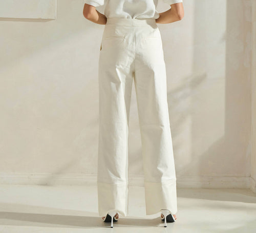 Marino Ivory button Trousers