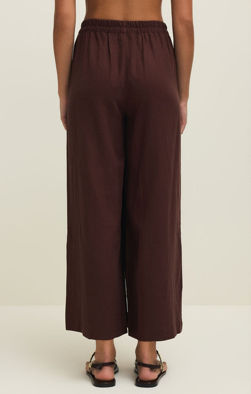 Eva Linen pant chocolate