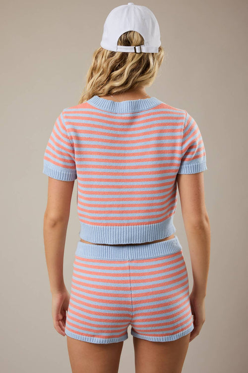 Skye striped cropped sweater