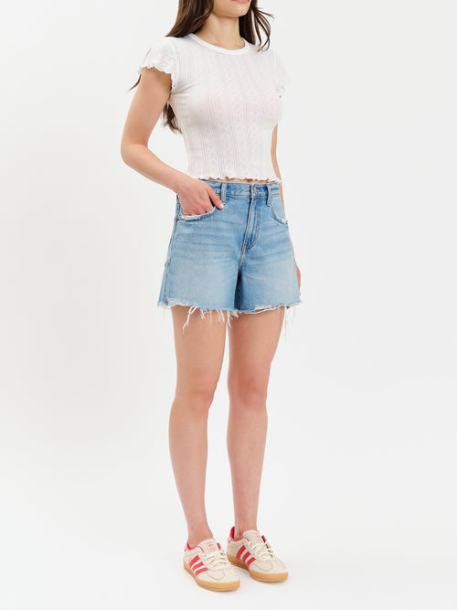 CROSSROADS MID RISE LOOSE SHORT