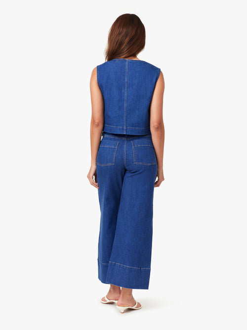 Denver pintuck crop jeans