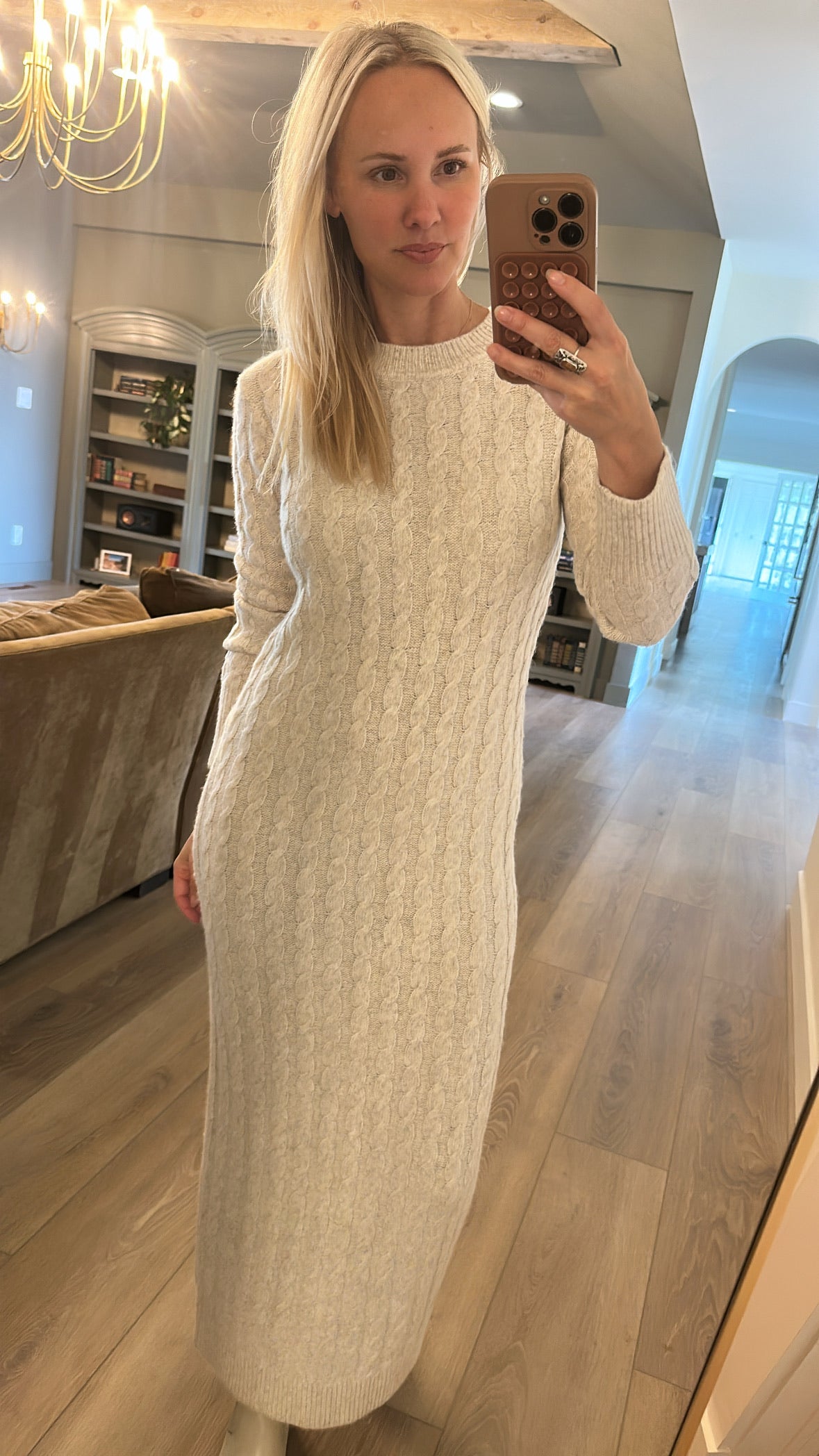 maxi cable knit dress Womens Cable Knit Scoop Neck Cami Maxi Dress, Pink, Size M