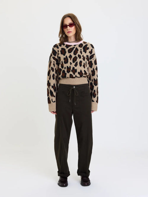 Villa draw string pant in fern