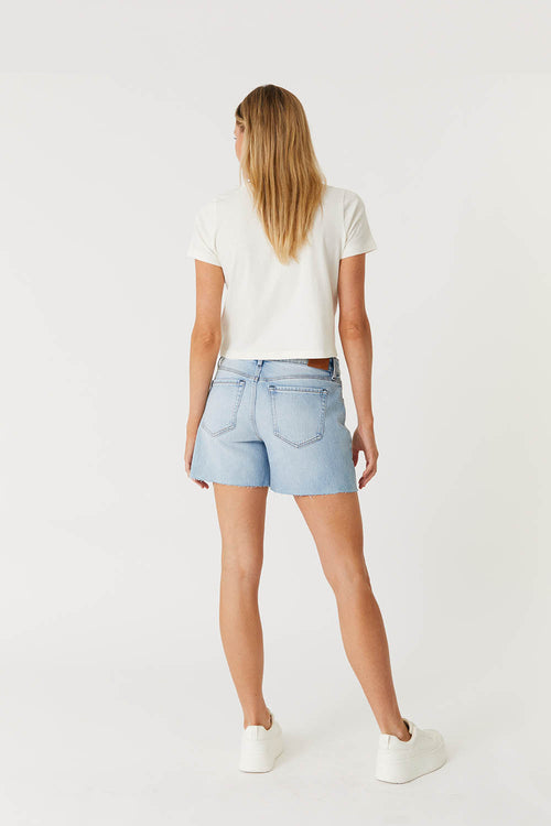 Cooper raw hem denim short