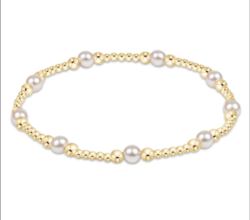 Enewton Purpose gold and pearl 4mm Bracelet