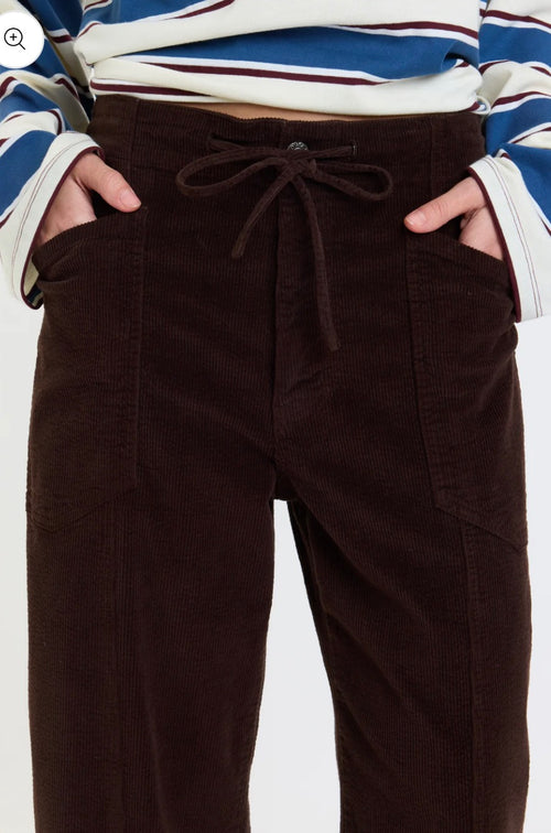 Villa drawstring barrel chocolate pant