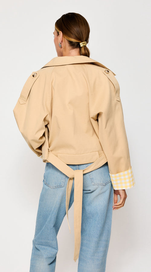 Alba crop trench jacket