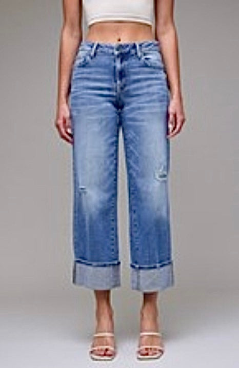 Carmel cropped cuff jean