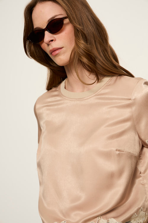 ONE OF A KIND SATIN LACE TOP