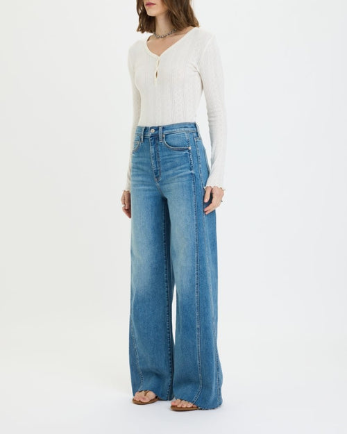 FAR OUT W/ SEAMING HIGH RISE WIDE LEG
