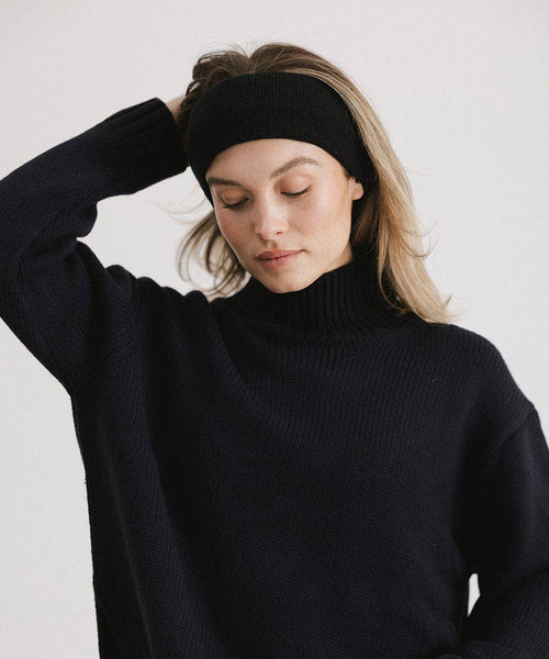 Payton Winter Headband: Black