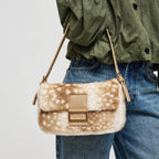 Beverly - Faux Fur Crossbody: Fawn Natural