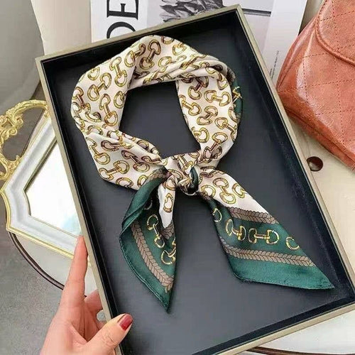 Horse bit pattern silk scarf