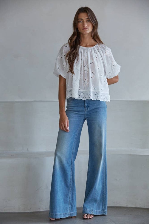 Zadie Eyelet Top