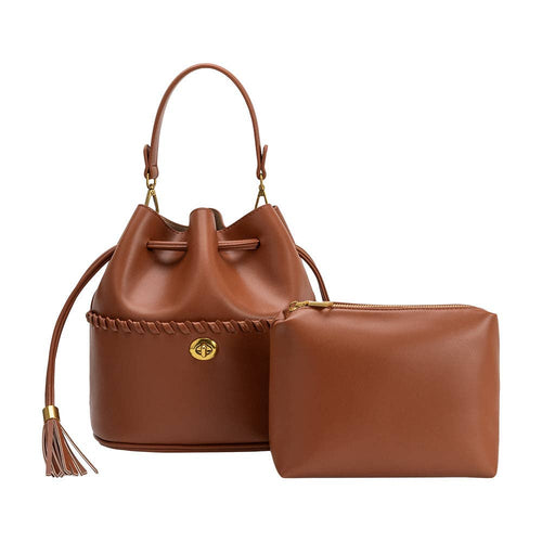 Janae tan top handle bag