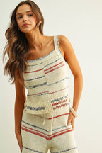 Arden stripe knit top