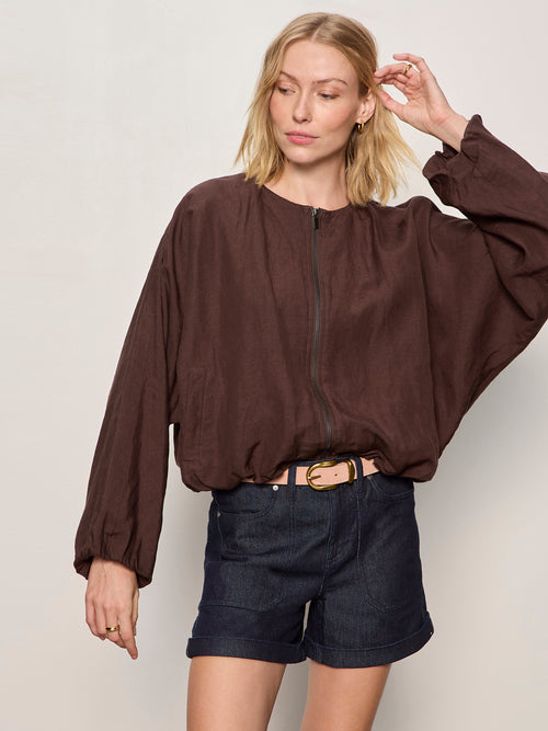 LINEN BUBBLE JACKET