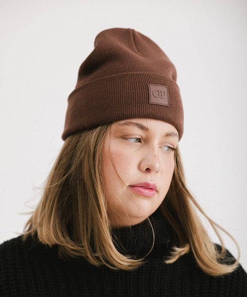 GP Knit Beanie: Chocolate