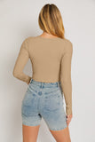Long Sleeve bodysuit Taupe