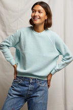 Ziggy iced aqua inside out sweatshirt
