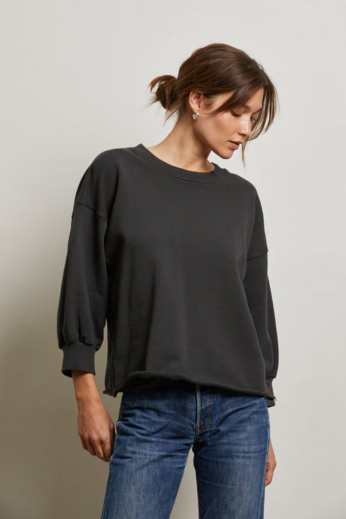 Niall bubble sleeve fleece pullover