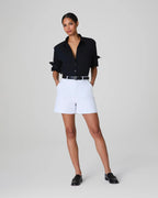 Spanx stretch twill short white