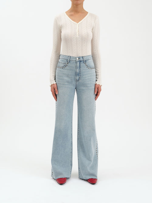 Far out high rise wide leg