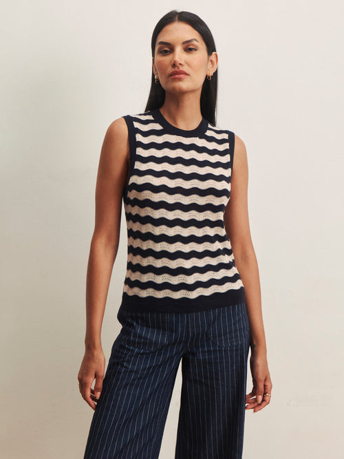 EVERYDAY CHEVRON KNIT SHELL