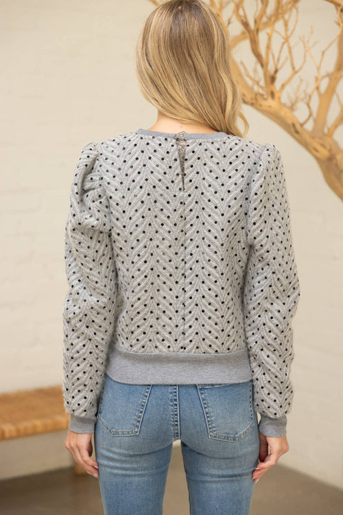 Presley Puff Sleeve Polkadot Top