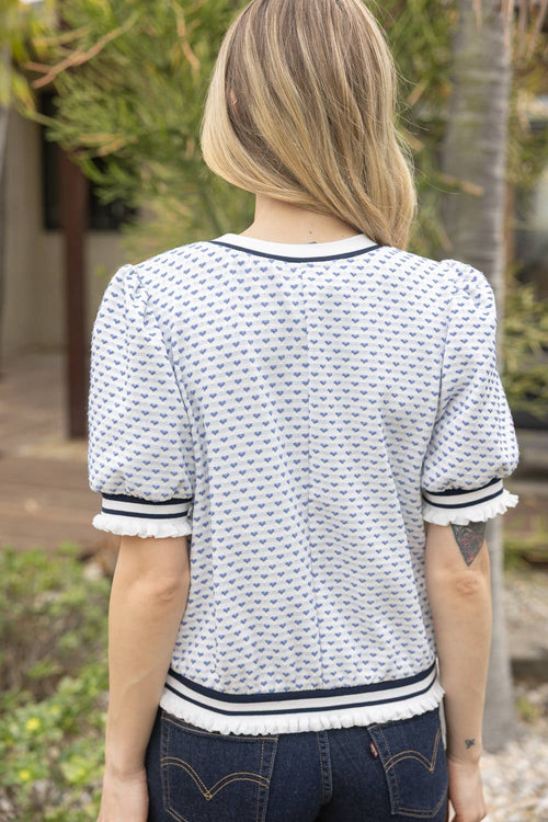 Lexi Heart Puff Sleeve Top