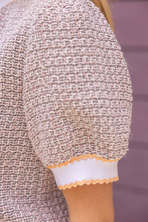 Jenni Dusty Pink tweed top