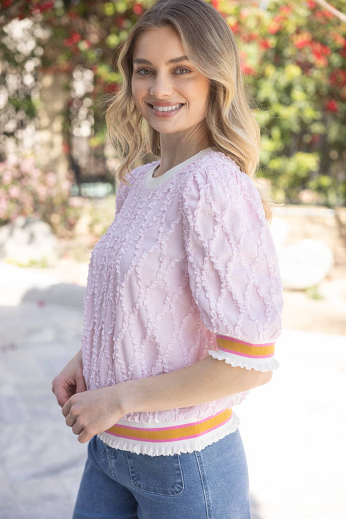 Callie pink diamond top