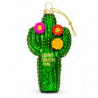 Don't Touch Me - Funny Cactus Glass Ornament, Holiday Gift