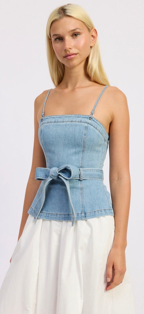 Harlow denim midi dress