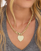 Julian Xl Heart Cuban Chain Necklace 16'