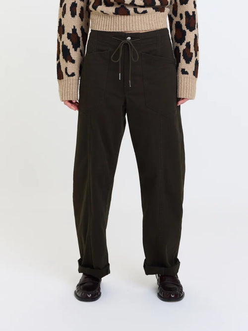 Villa draw string pant in fern