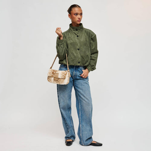 Beverly - Faux Fur Crossbody: Fawn Natural
