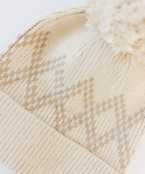 Elio Pom Beanie: Cream